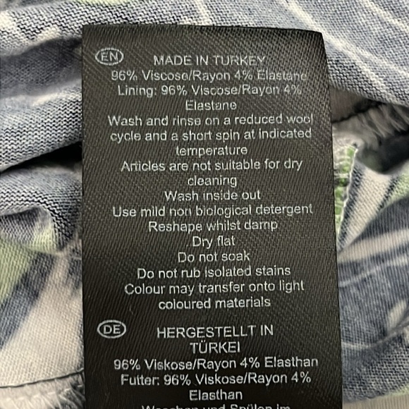 Hobbs London Nadia Sleeveless Jersey Dress Floral Leaf Navy Pattern - Picture 15 of 16